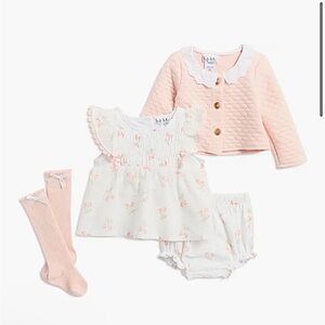 NWT Nicolle Miller Four-Piece Cherry Knit Set size 12M